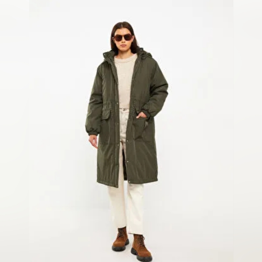 LCW Modest Hooded Piled Women's Parka Size 40/L